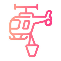 helicopter gradient icon