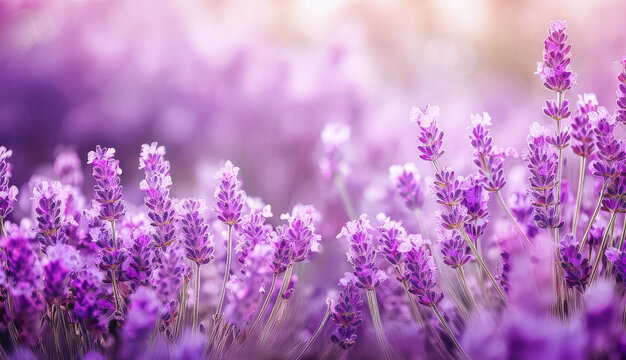 Vibrant Lavender Field in Full Bloom