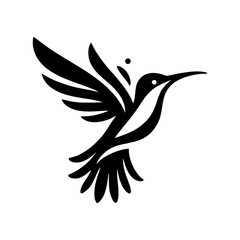 Simple Flying Hummingbird Logo