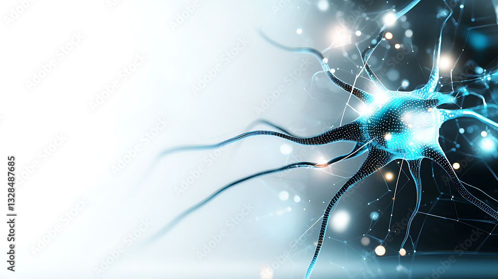 Aufkleber exploring neural networks scientific discoveries virtual lab digital art futuristic environment abst