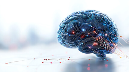 Innovative brain technology models futuristic lab digital artwork scientific environment close-up view neural insights