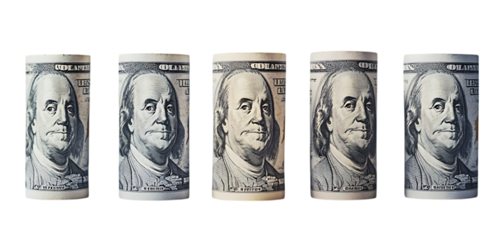 Pack Dollar Stack Set Against Transparent Background for Finance Branding, Business Illustration, or Banking Promotion