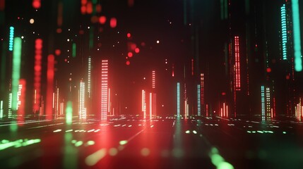 Cyberpunk Cityscape: Digital Metropolis at Night