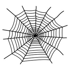 Fototapeta premium Spider web isolated on white background.