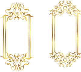 frame with golden ornament