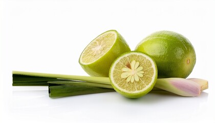 lemon grass on white