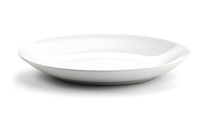 empty white plate on white background
