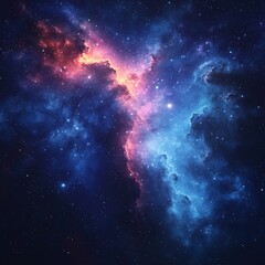 Fototapeta premium Captivating nebula in the sky rendered with deep space inspiration and grainy background for cosmic aesthetics