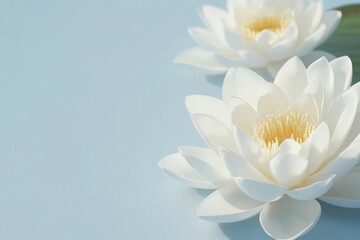 white lotus flower under the sun
