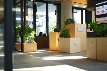 entrance to the hotel lobby