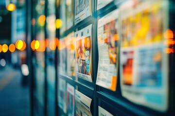 advertisement on the bus stand