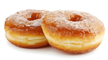 Jummy fresh isolated donuts on white background
