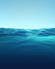 Obraz premium A deep ocean blue and aqua gradient background. Featuring deep blue hues and soft aqua with smooth transitions