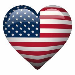 USA Love Heart