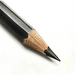 Realistic Graphite Pencil with Smooth Wooden Texture and Sharp Tip

