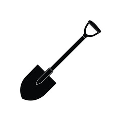 shovel isolated on white vector illustration