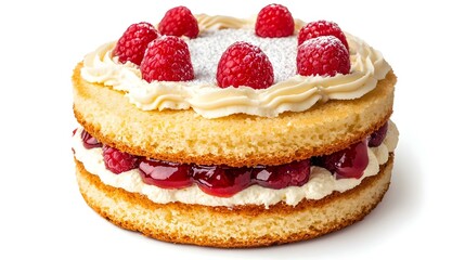 Simple Victoria sandwich cake with vanilla
