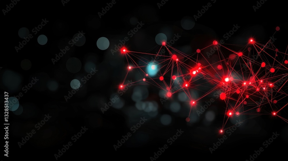 Poster digital connections abstract representation of digital connections with glowing lines and nodes form