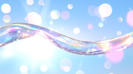 Abstract fluid motion glowing pastel waves digital art bright background aesthetic concept