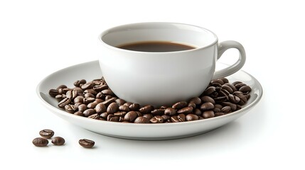 Obraz premium coffee beans on a white background
