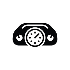 Black solid icon for meter