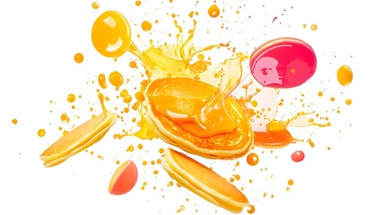 pancakes isolated on a white background