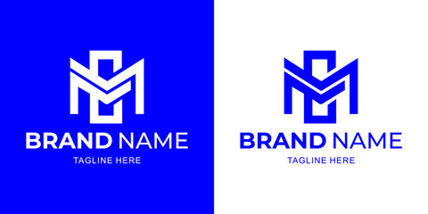 Fototapeta premium Creative MC Letter Logo with Abstract, Illustration, Design Inspiration, Vector, Icon