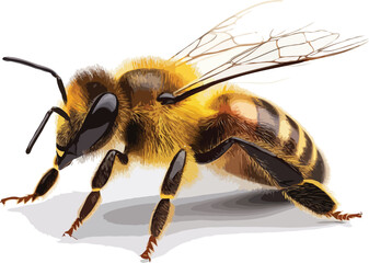 bee on white background