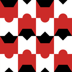 Abstract geometric seamless pattern. Minimalist geometrical ornament, puzzle design. Vector illustration.