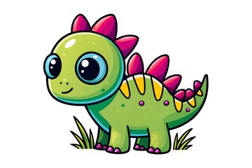 Fototapeta premium Cute Cartoon Dinosaur Illustration