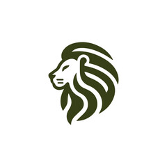 Minimalist lion logo