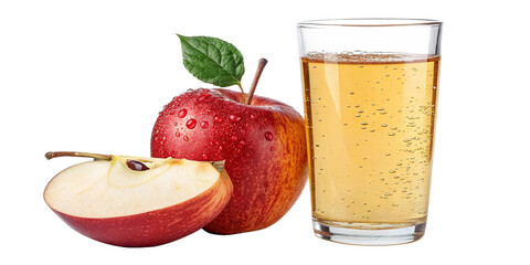 Naklejka premium Crisp and Juicy: The Refreshing Charm of Apples and Juice 