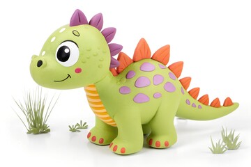 Fototapeta premium Cute Cartoon Dinosaur Illustration