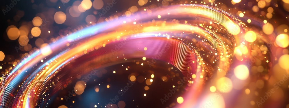 Aufkleber neon swirls, bokeh, and sparkles dynamically texture light.