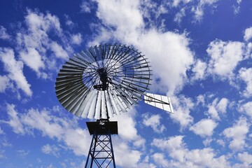large windmill in the outback of the town of Cloncurry