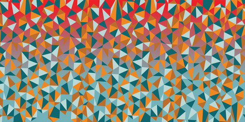 red, orange, green Background With Triangle Pattern, Vector, Illustrations © MOH