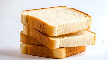 Fresh bread on white