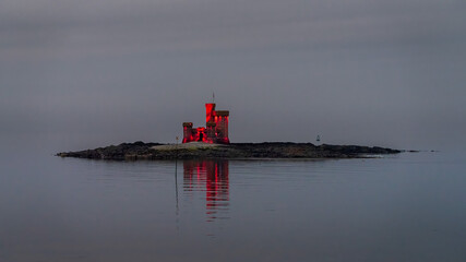 Douglas Bay and the Tower of Refuge at night, Isle of Man
