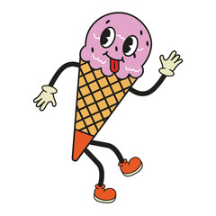 Retro Groovy Ice Cream