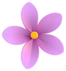Fototapeta premium PNG Flower illustration vibrant purple.
