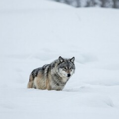 Naklejka premium wolf in winter