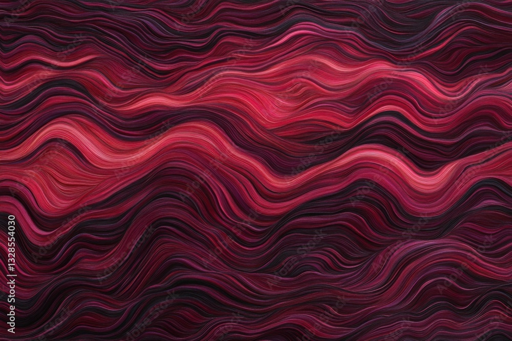 Poster abstract wavy texture in shades of red and dark with flowing lines