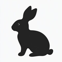 Obraz premium Cute vector bunny illustration with pink ears and a carrot