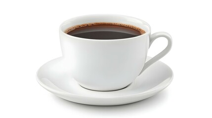 coffee white cup isolated on white background