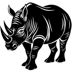 Fototapeta premium rhino silhouette