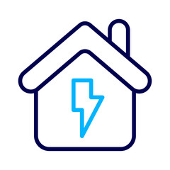 House Energy Outline Color icon
