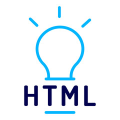 Code Idea bulb Outline Color icon