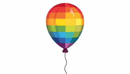 Obraz premium Colorful rainbow balloon against a white background