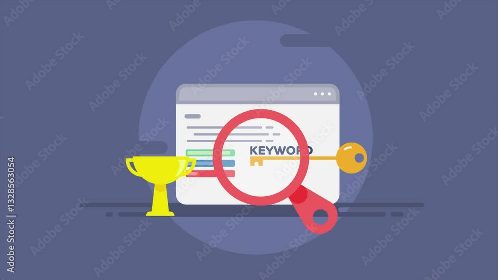 Aufkleber keyword research, target search engine user with selected keyword for pay per click advertising camp