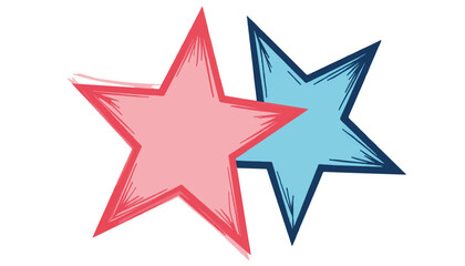 Obraz premium Colorful stars in a playful design